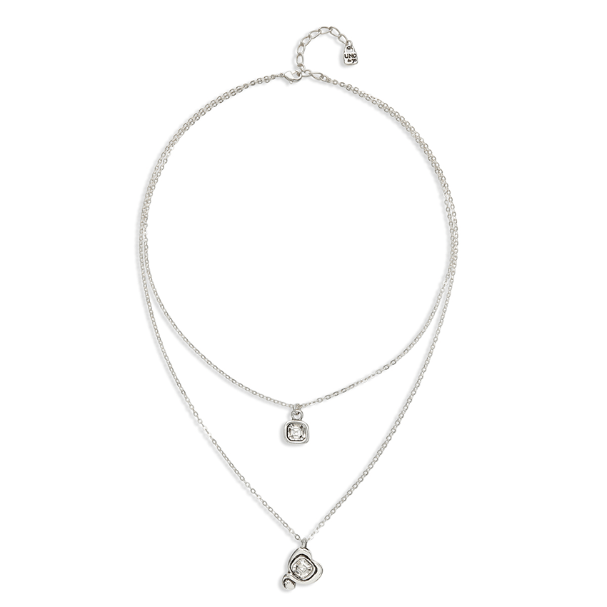 Sterling Silver Plated Ser Expresiva White Pendant COL2002CRSMTL0U