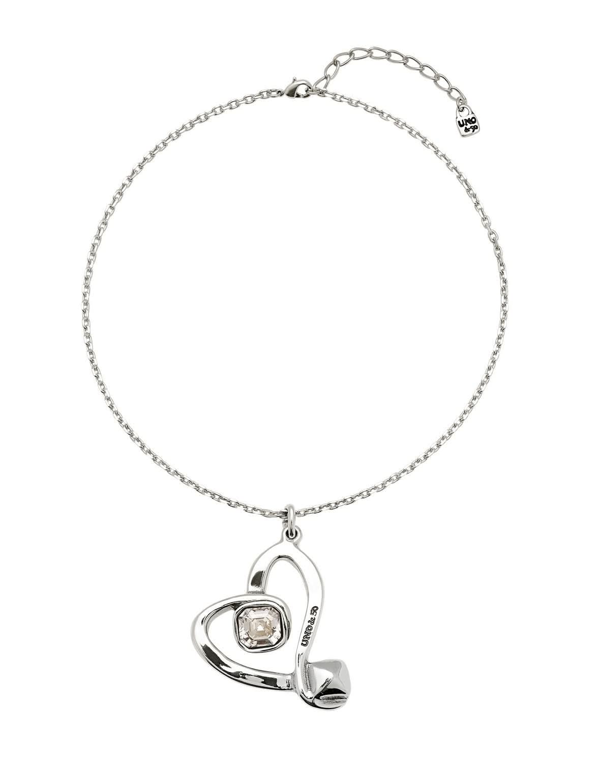 Sterling Silver Plated Ser Expresiva White Pendant Necklace COL1989CRSMTL0UUNOde50COL1989CRSMTL0U