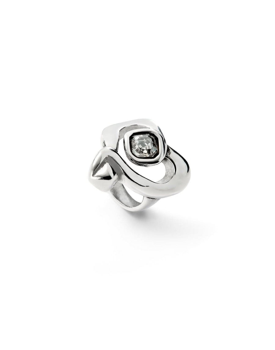 Sterling Silver Plated Ser Expresiva White Ring ANI0842CRSMTL