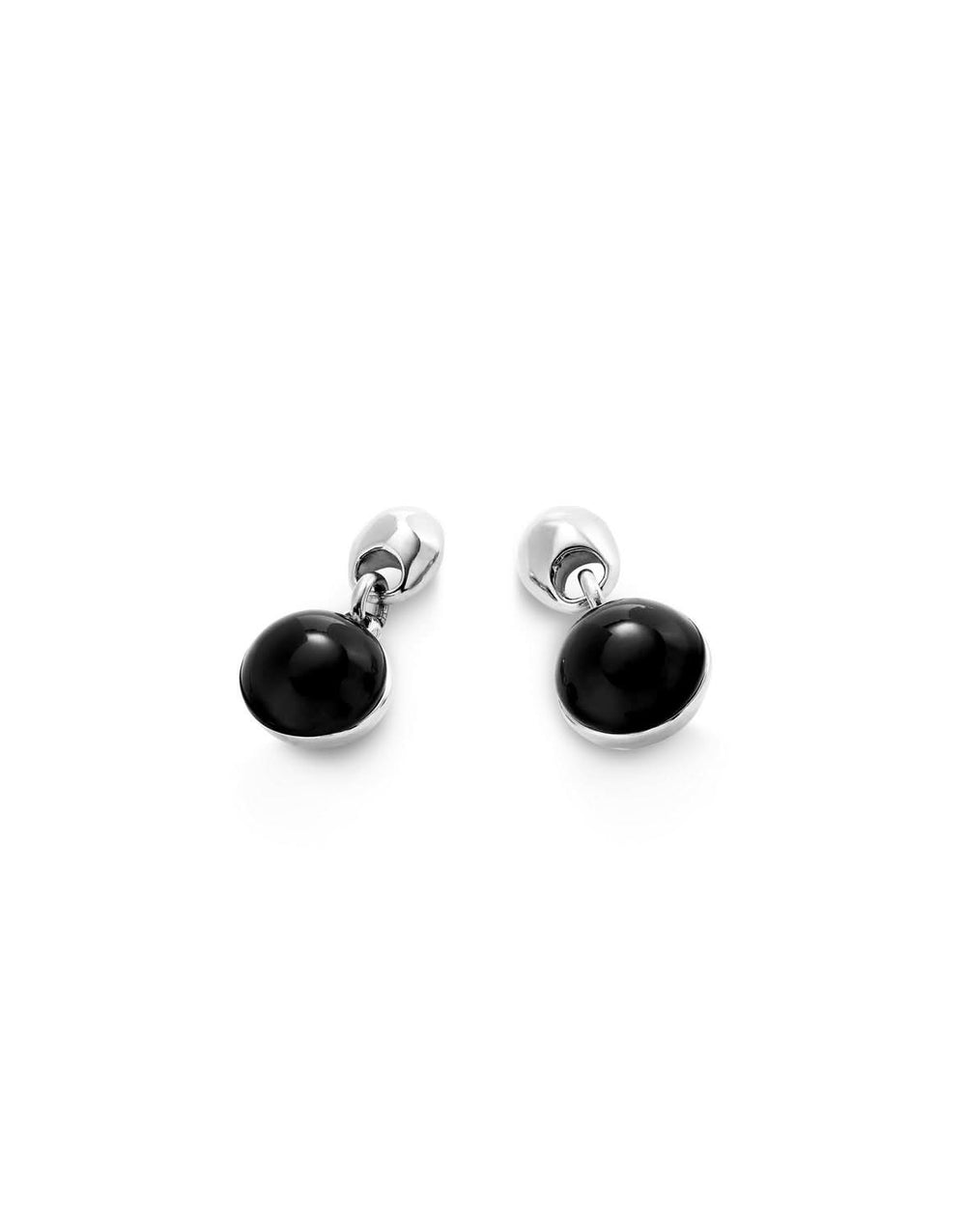 Sterling Silver Plated Ser Fascinante Black Earrings PEN0995NGRMTL0U