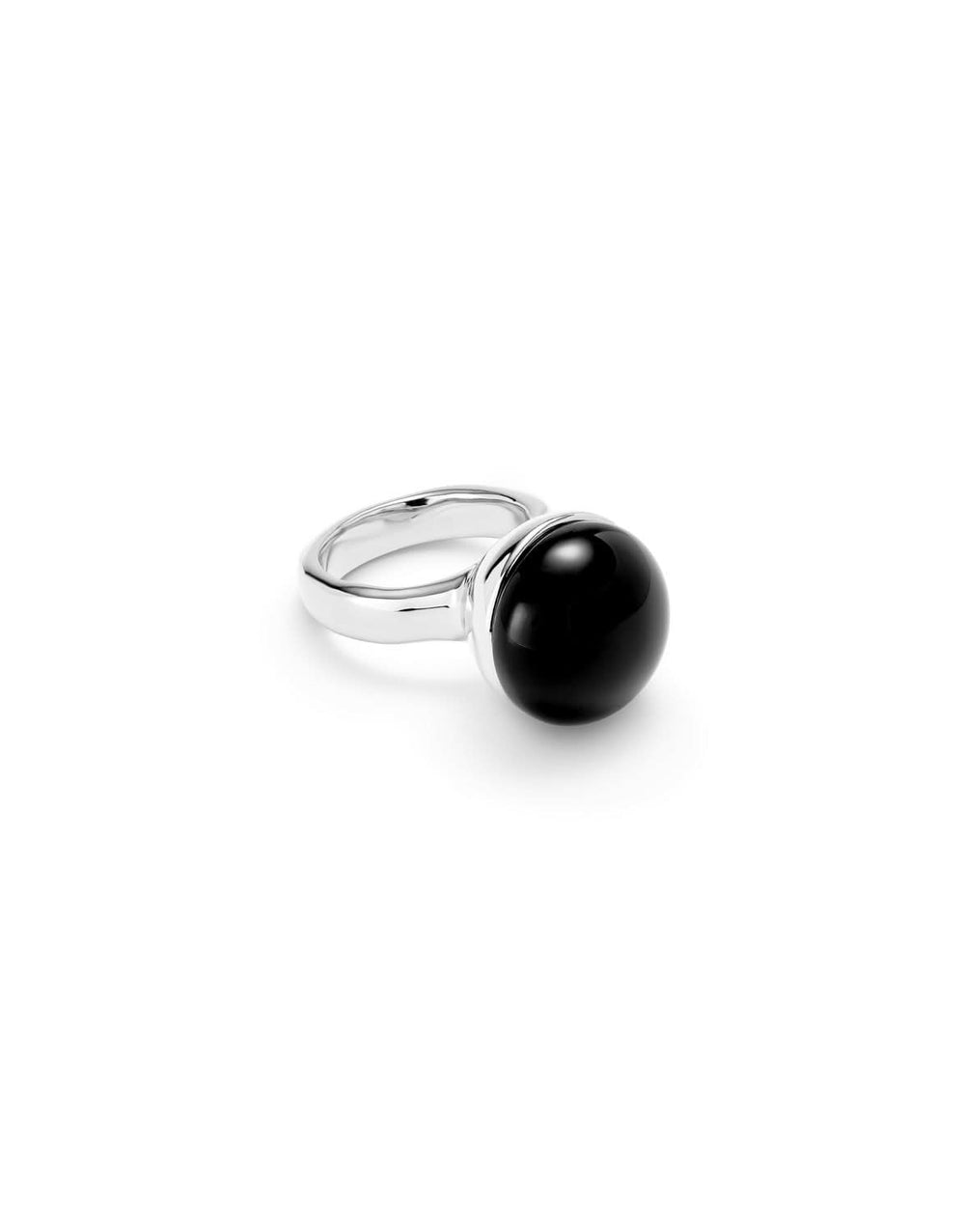 Sterling Silver Plated Ser Fascinante Black Ring ANI0845NGRMTL