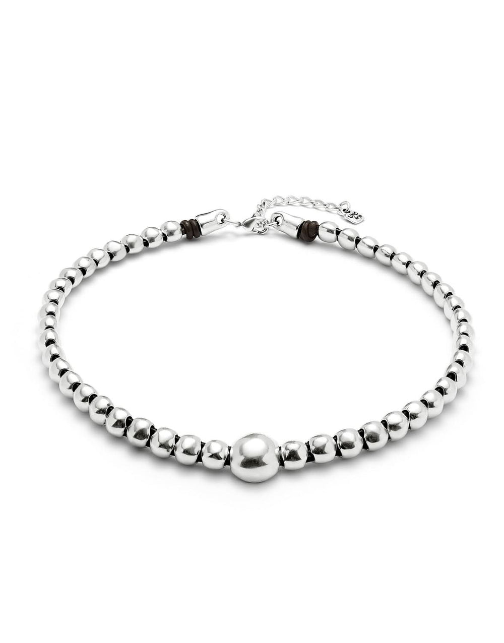 Sterling Silver Plated Ser Intrepida Silver Necklace COL1995MTL0000U