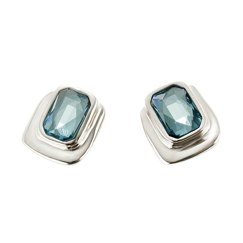 Sterling Silver Plated Ser Magnetica Blue Earrings PEN0973AZCMTL0U
