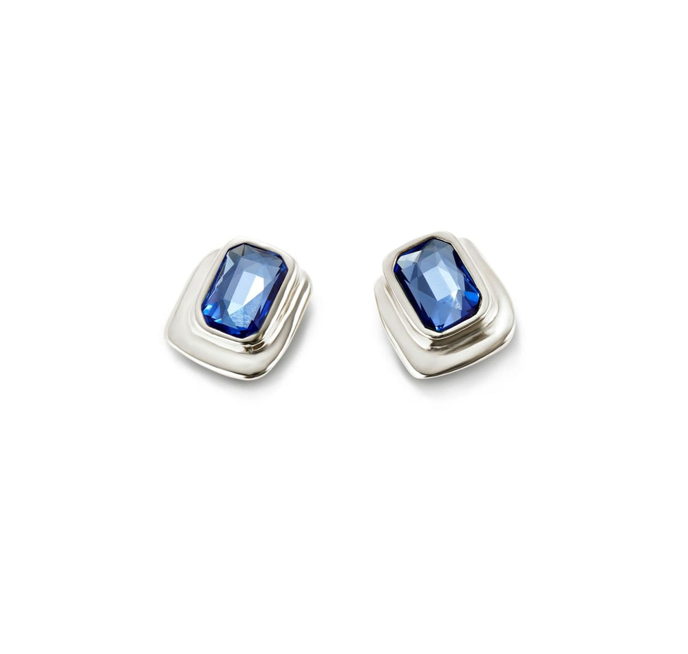 Sterling Silver Plated Ser Magnetica Blue Earrings PEN0973AZUMTL0U