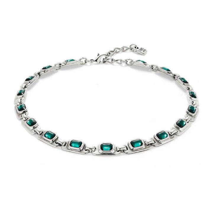 Sterling Silver Plated Ser Magnetica Green Necklace COL1955VRDMTL0UUNOde50COL1955VRDMTL0U