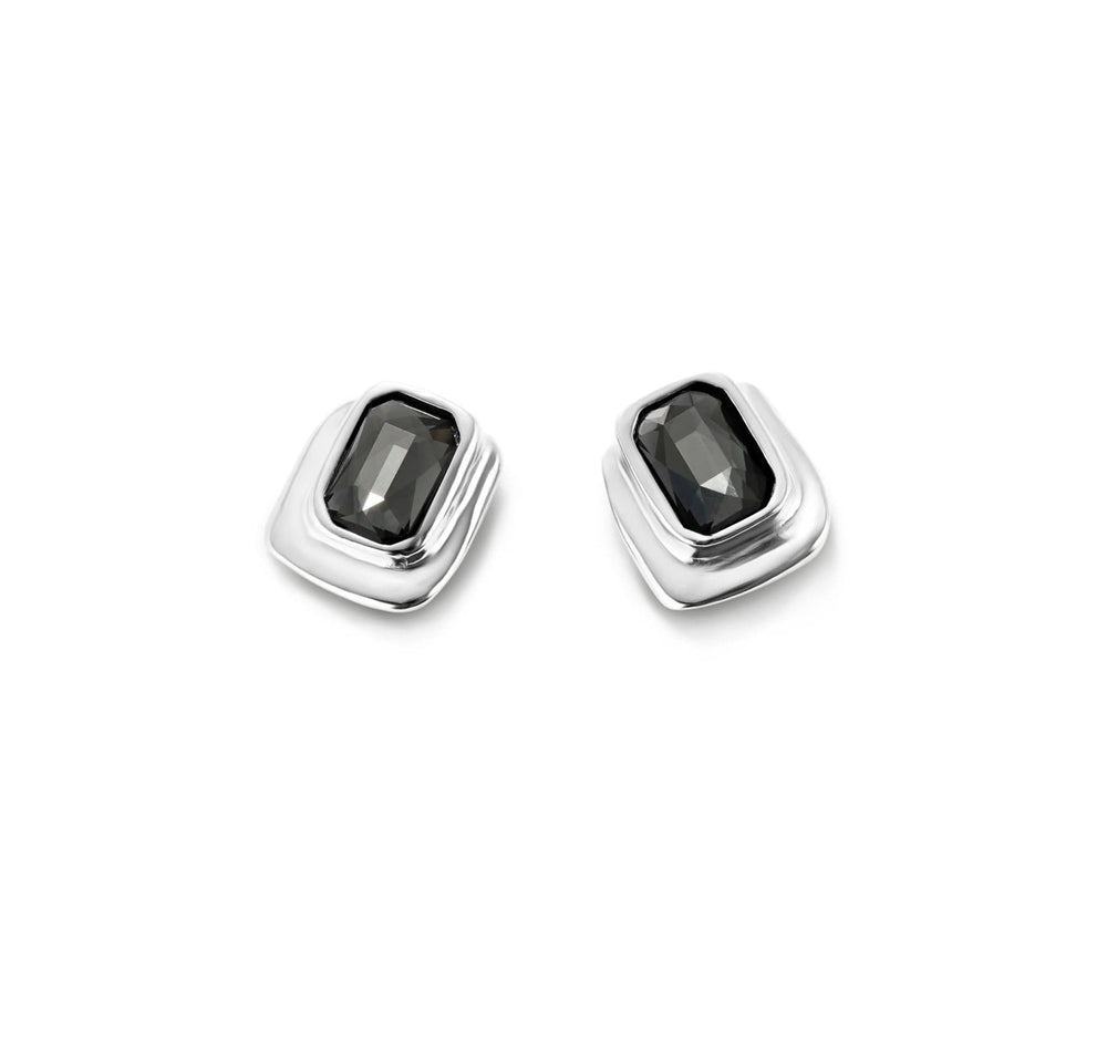 Sterling Silver Plated Ser Magnetica Grey Earrings PEN0973GRSMTL0U