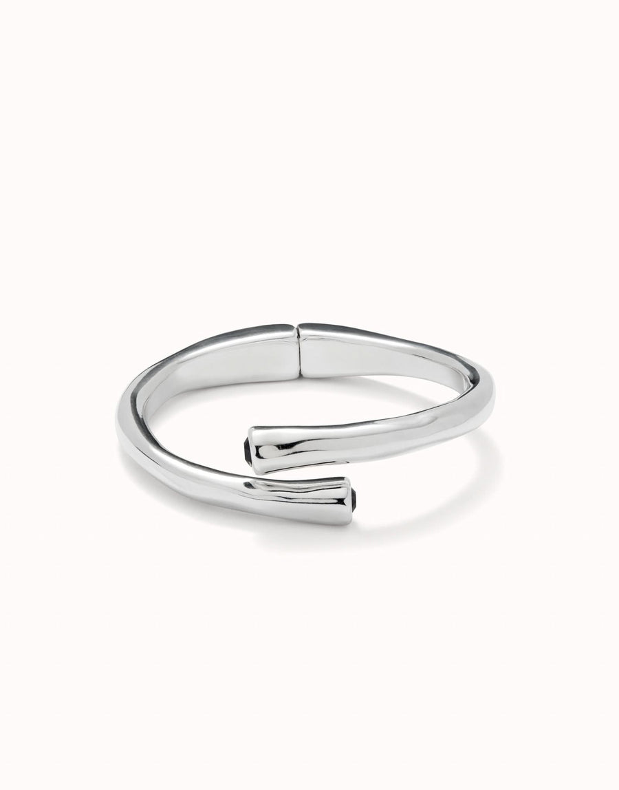 Sterling Silver Plated Ser Natural Black Bracelet PUL2451NGRMTL