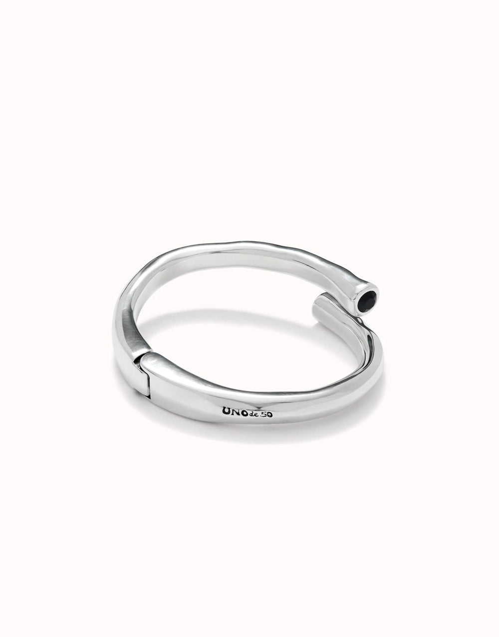 Sterling Silver Plated Ser Natural Black Bracelet PUL2451NGRMTL