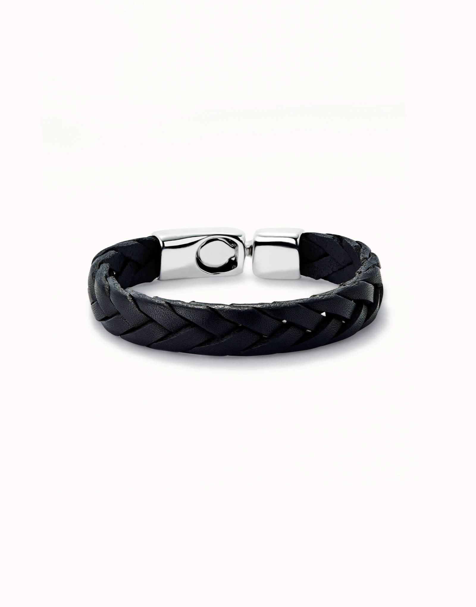 Sterling Silver Plated Ser Natural Black Bracelet PUL2455NGRMTLXUNOde50PUL2455NGRMTLXL