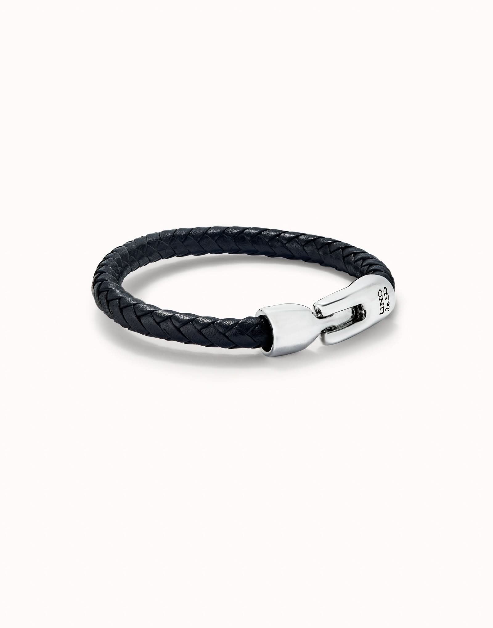 Sterling Silver Plated Ser Natural Black Bracelet PUL2460NGRMTLXUNOde50PUL2460NGRMTLXL