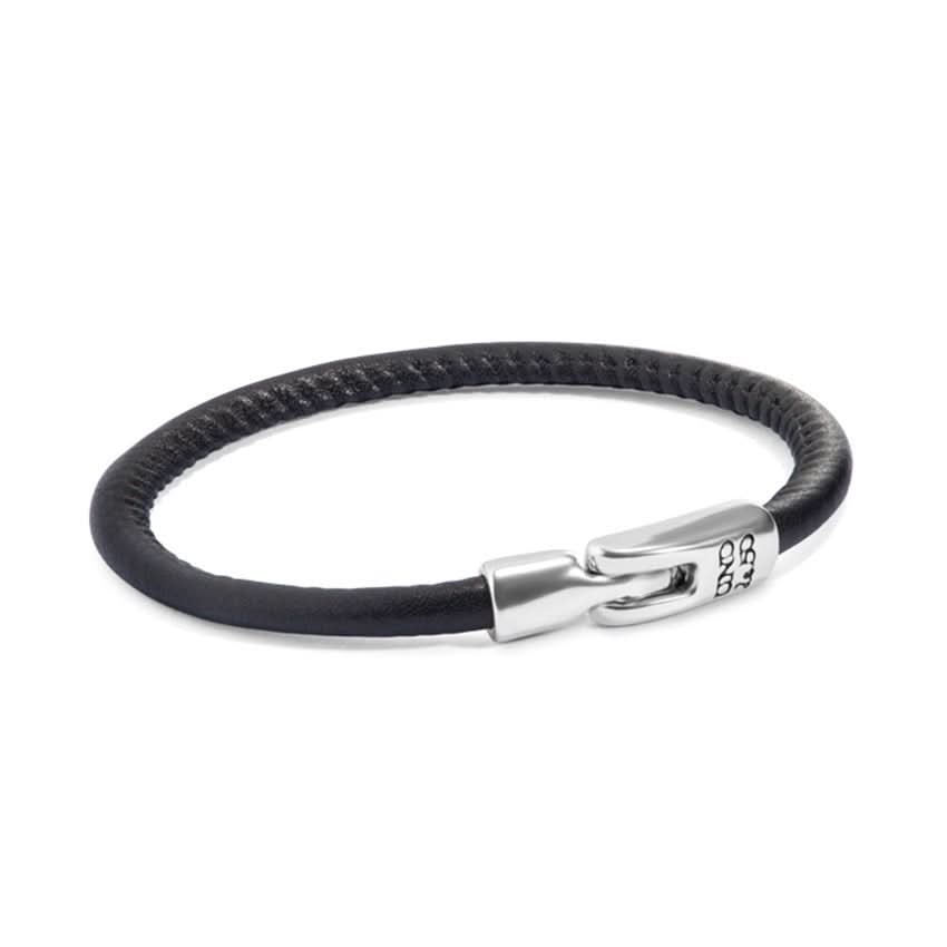 Sterling Silver Plated Ser Natural Black Bracelet PUL2467NGRMTLUNOde50PUL2467NGRMTL0L