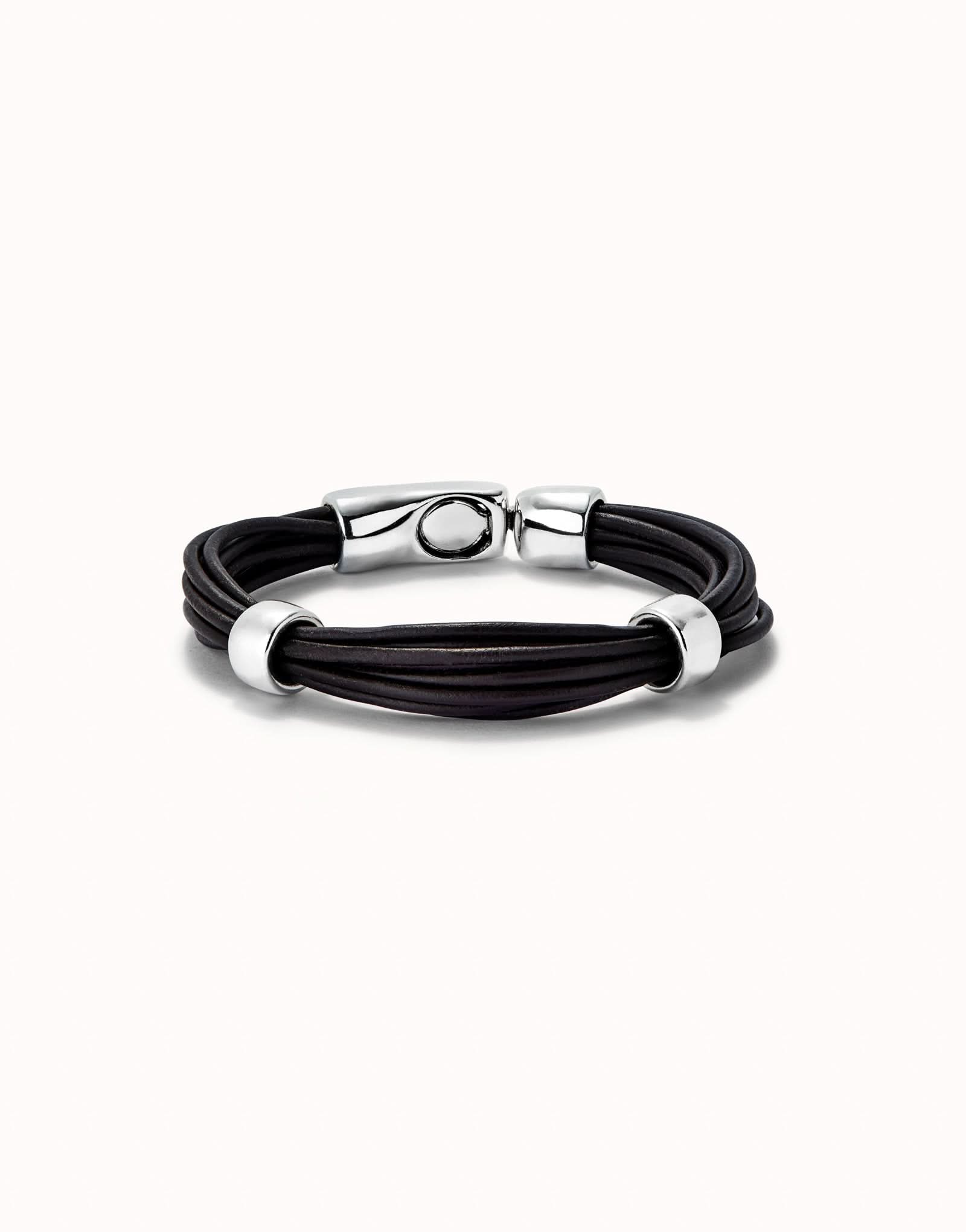 Sterling Silver Plated Ser Natural Brown Bracelet PUL2458MARMTLXUNOde50PUL2458MARMTLXL