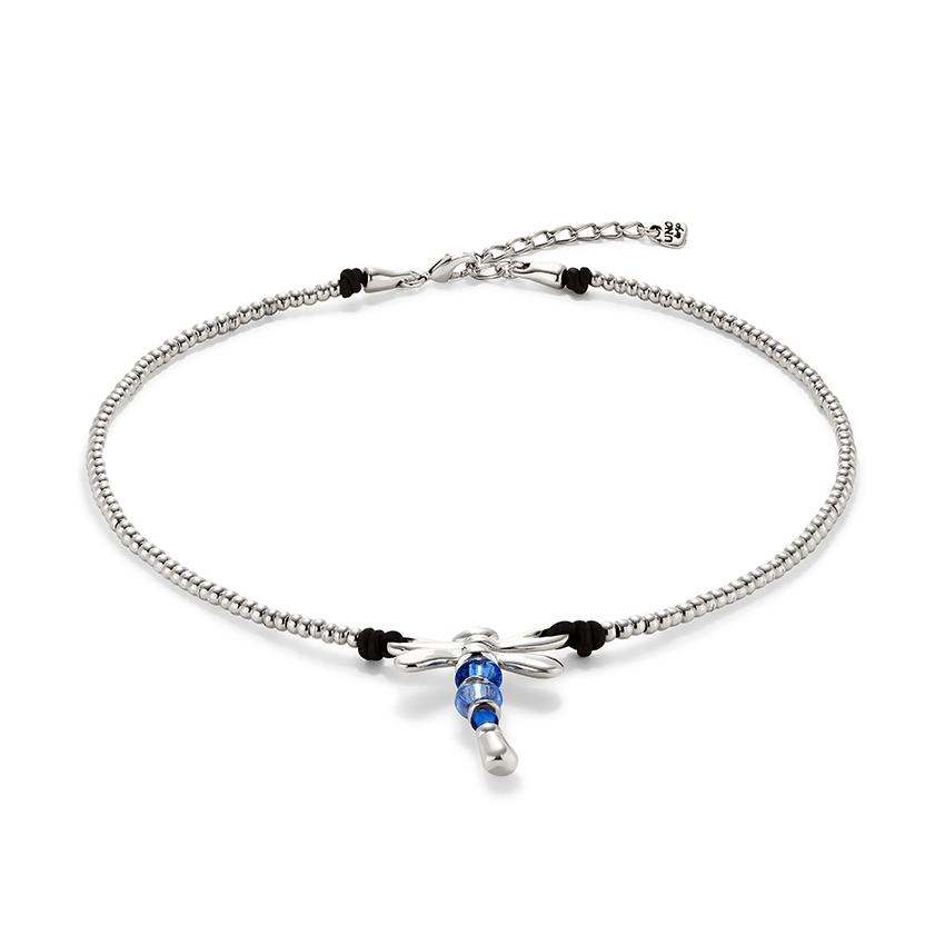 Sterling Silver Plated Ser Rebelde Blue Necklace COL1961AZUMTL0U