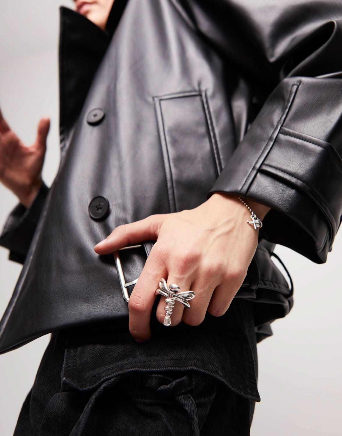 Sterling Silver Plated Ser Rebelde Silver Ring ANI0820MTL000UNOde50ANI0820MTL00012
