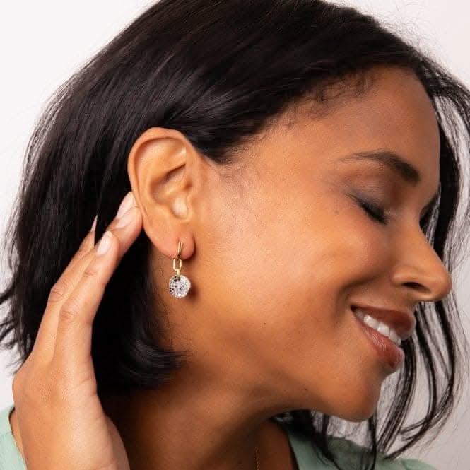 Fiorelli Silver Platinum Gold Earrings E6376