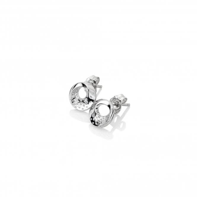 Sterling Silver Quest Circle Stud Earrings DE650