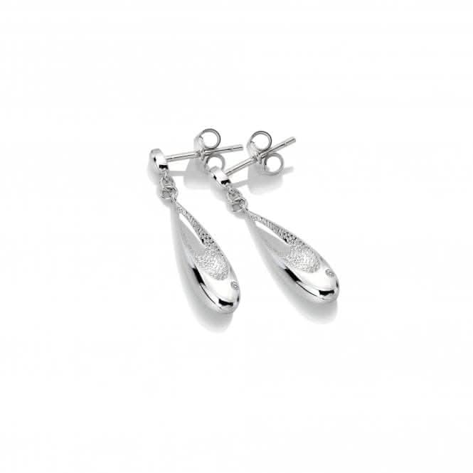 Sterling Silver Quest Teardrop Earrings DE648