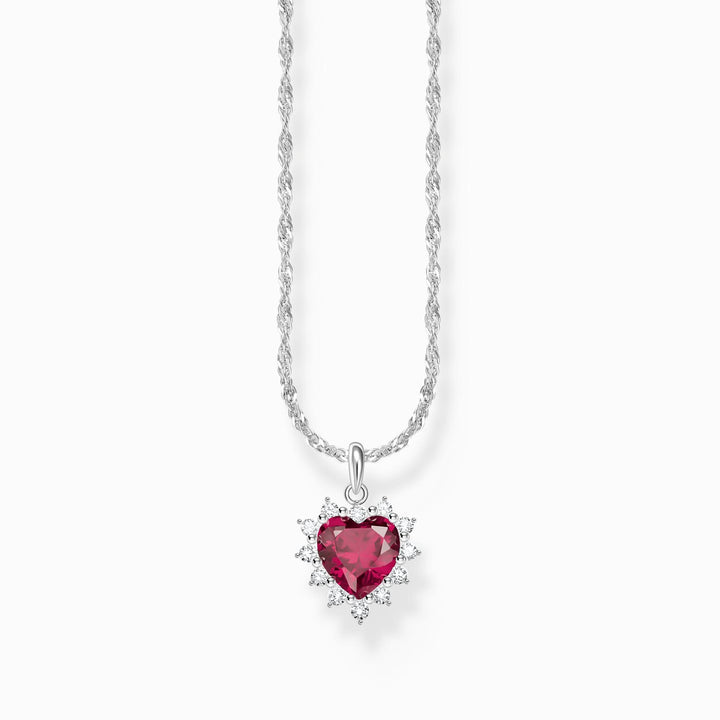 Sterling Silver Red Heart Romance Necklace KE2305 - 013 - 10Thomas Sabo Sterling SilverKE2305 - 013 - 10 - L45V
