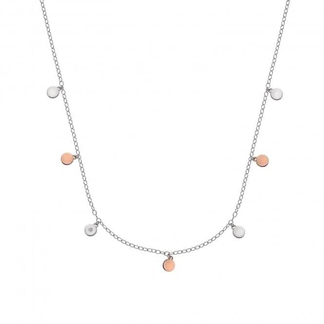 Sterling Silver Rose Gold Plate Monsoon Accents Necklace DN137