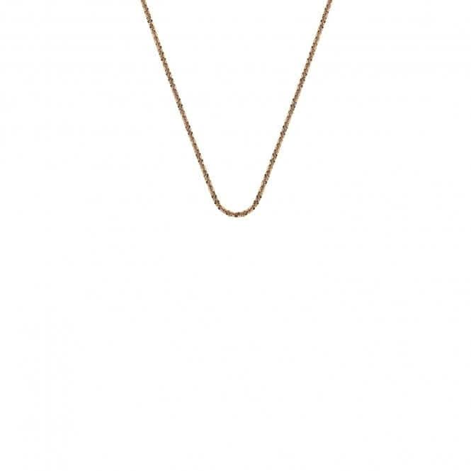 Sterling Silver Rose Gold Plate RGP Criss Cross 18" Thin Chain CH094