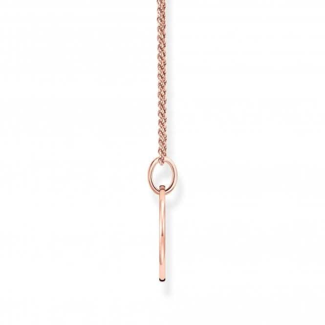 Sterling Silver Rose Gold Plated Heart Necklace KE2132-415-40-L50