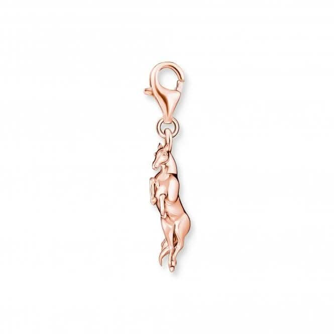 Sterling Silver Rose Gold Plated Horse Charm 1900-415-40