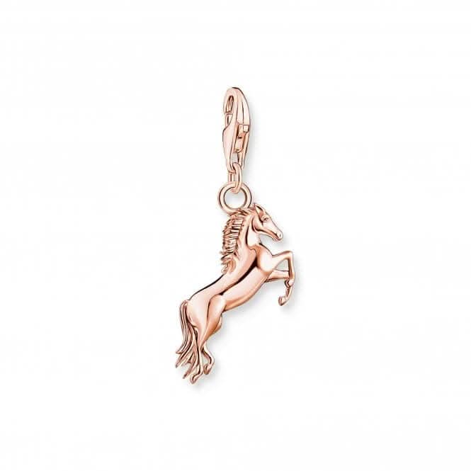 Sterling Silver Rose Gold Plated Horse Charm 1900-415-40