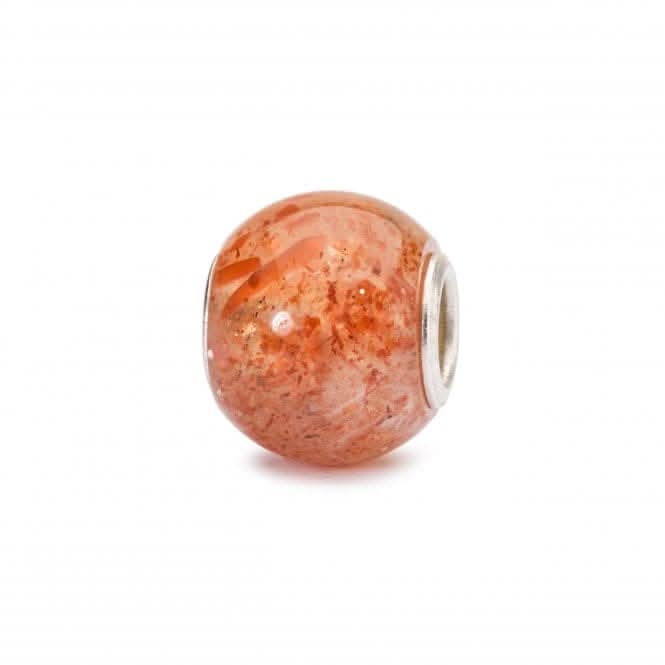 Sterling Silver Round Sunstone Bead TSTBE-00026