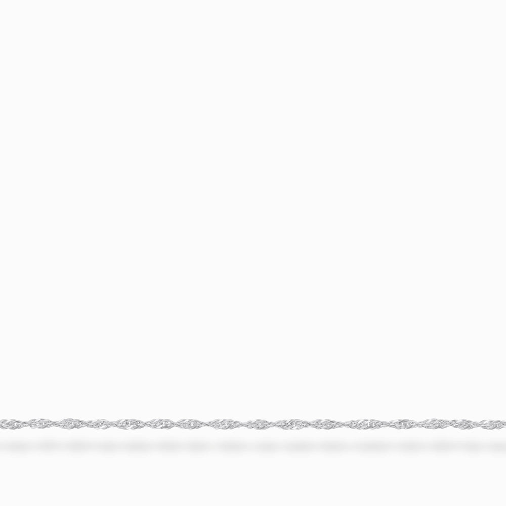 Sterling Silver Singaporean Necklace KE2284-001-21