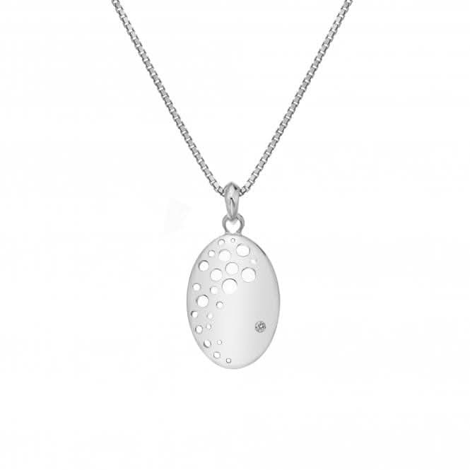 Sterling Silver Spritz Oval Pendant DP862