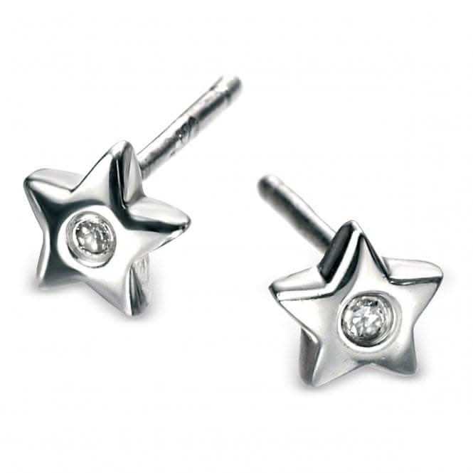 Sterling Silver Star Stud Earrings E573