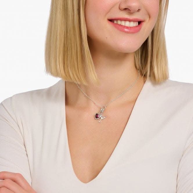 Sterling Silver Stone Red Heart Charm 2094 - 699 - 10Thomas Sabo Charm Club Charmista2094 - 699 - 10