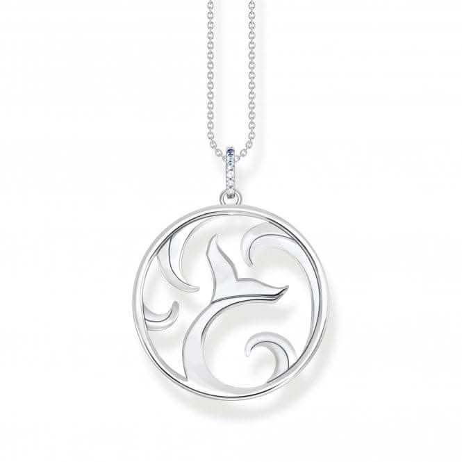 Sterling Silver Tail Fin Blue Stones Necklace KE2145 - 644 - 1 - L50VThomas Sabo Sterling SilverKE2145 - 644 - 1