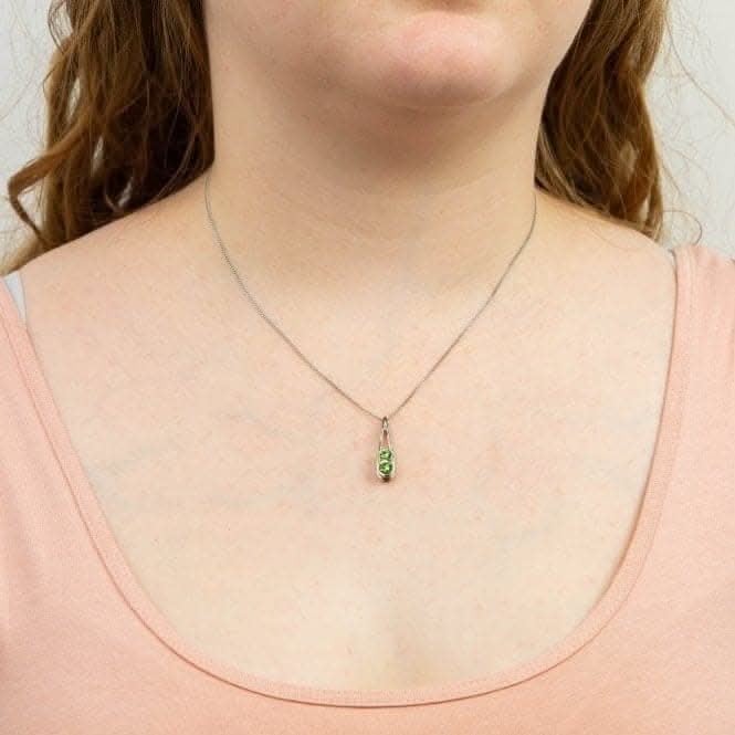 Fiorelli Silver Teardrop Peridot Crystals Pendant P5100G