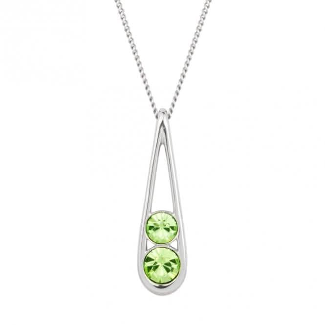 Fiorelli Silver Teardrop Peridot Crystals Pendant P5100G