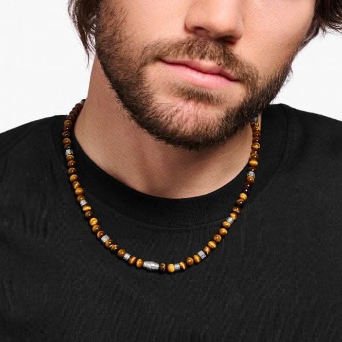 Sterling Silver Tiger's Eye Necklace KE2180-826-2