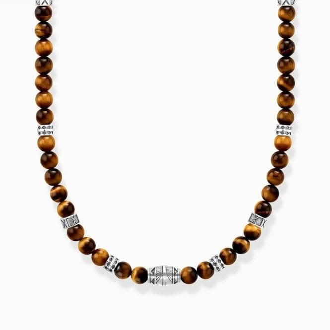 Sterling Silver Tiger's Eye Necklace KE2180-826-2