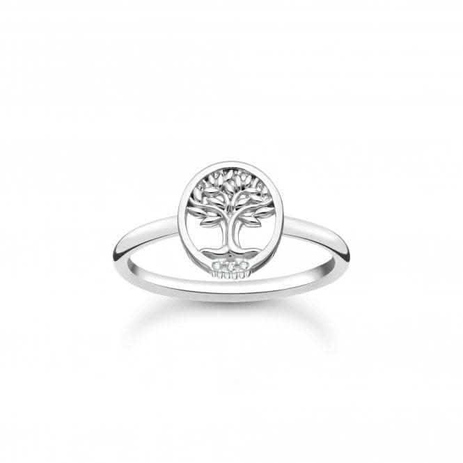 Sterling Silver Tree Of Love White Ring TR2375-051-14