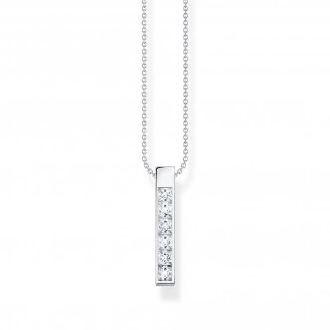Sterling Silver White Stones Necklace KE2113 - 051 - 14 - L45VThomas Sabo Sterling SilverKE2113 - 051 - 14