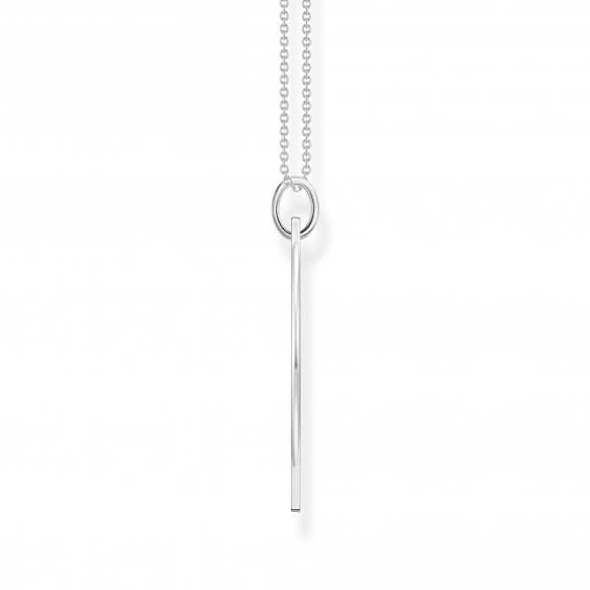 Sterling Silver White Tag Necklace KE2134-051-14-L50V