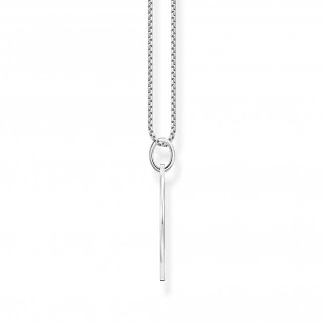 Sterling Silver White Tag Necklace KE2135-051-14-L45V