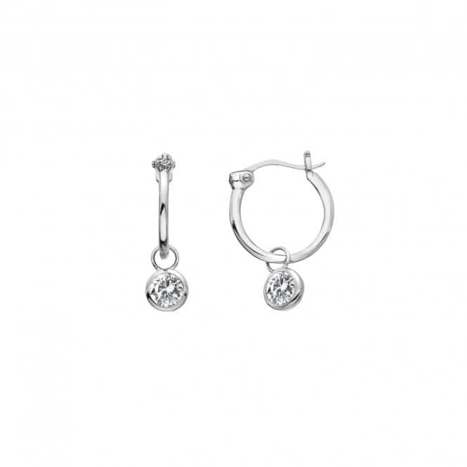 Sterling Silver White Topaz Drop Earrings DE628