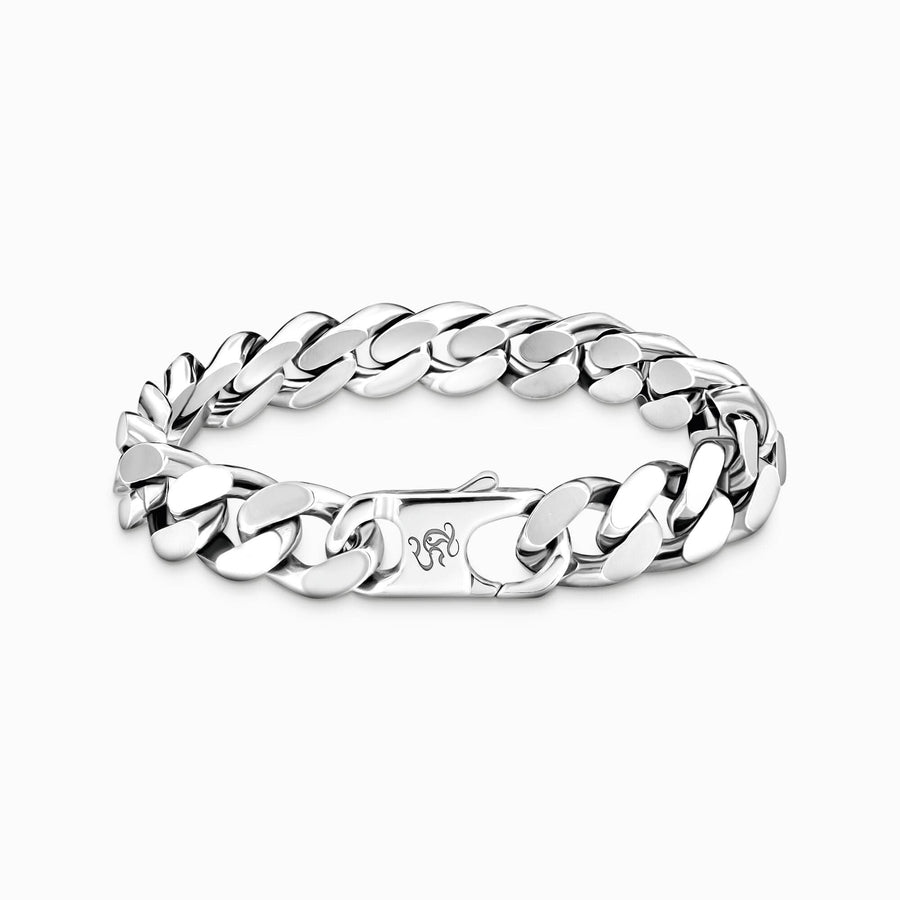 Sterling Silver Wide Armoured Bracelet A2199-637-21