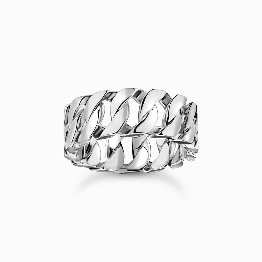 Sterling Silver Wide Chain Link Ring TR2497-637-21