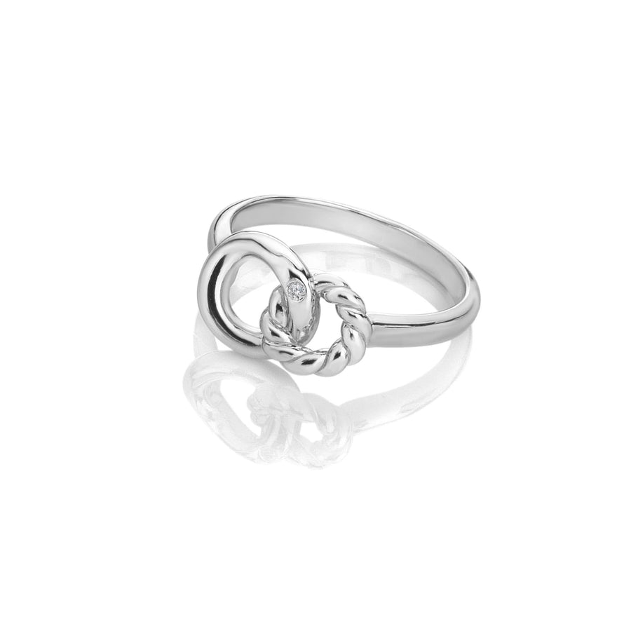 Sterling Silver Willow Rope Ring DR289