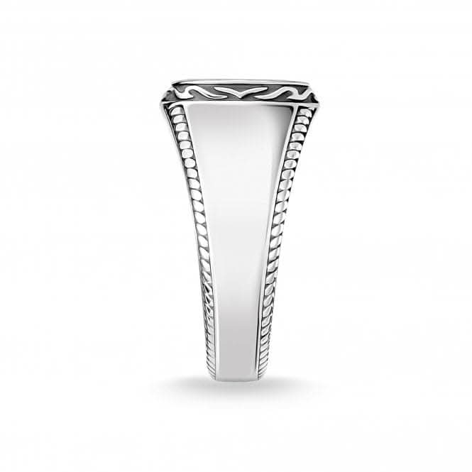 Sterling Silver Yellow Gold Coloured Statement Signet Mens Ring TR2292 - 966 - 39Thomas Sabo Sterling SilverTR2292 - 966 - 39 - 48