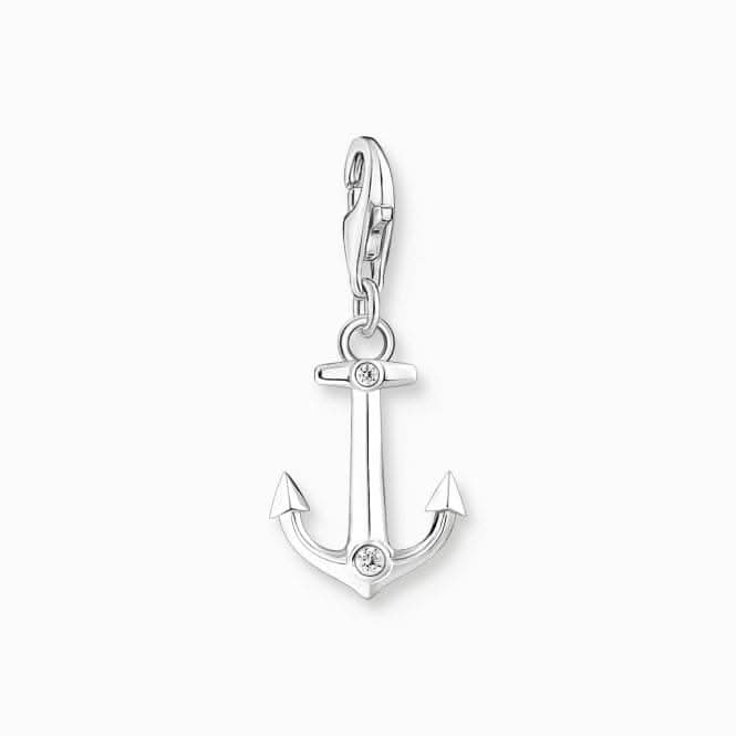 Sterling Silver Zirconia Anchor Charm 2166-051-21