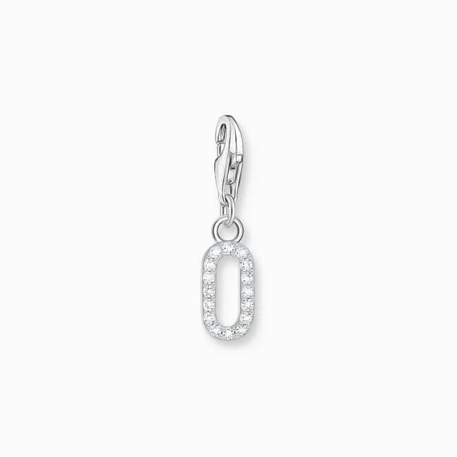 Sterling Silver Zirconia Number 0 Charm 2124-051-21