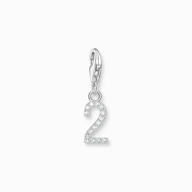 Sterling Silver Zirconia Number 2 Charm 2126-051-21