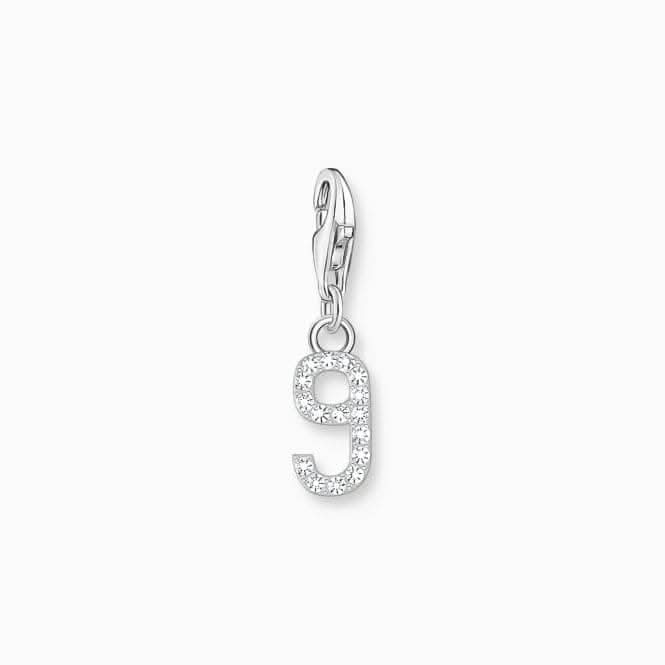 Sterling Silver Zirconia Number 9 Charm 2133-051-21